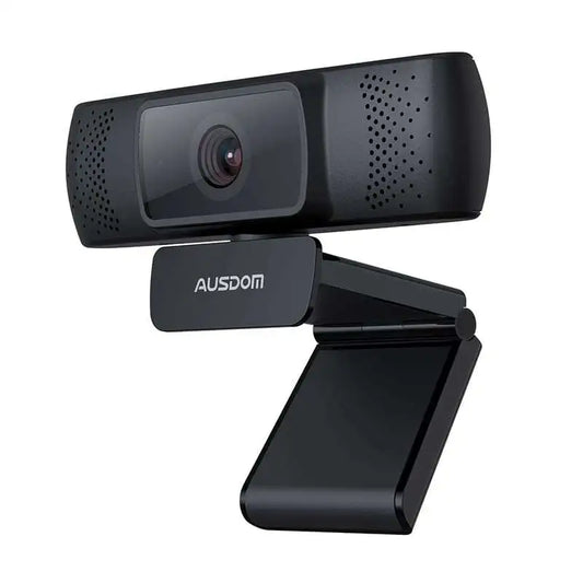 Ausdom AF640 1080p FHD Wide Angle Desktop Webcam – Black